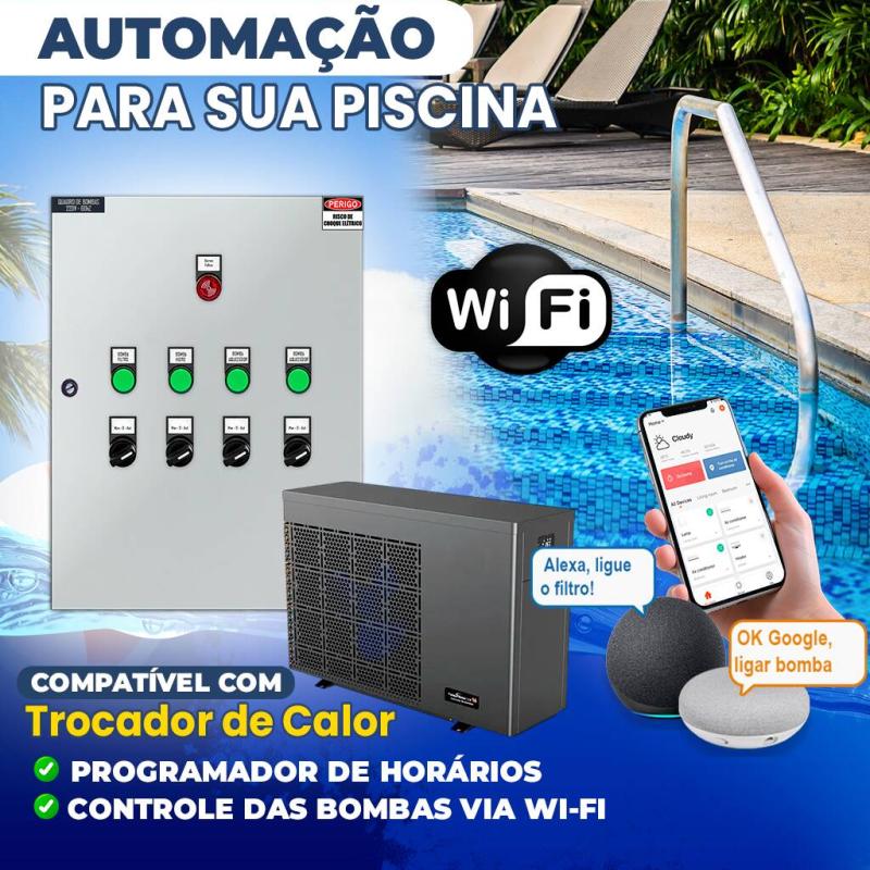 Quadro de Comando Automatizado para Piscina Wi-Fi | 4 Bombas
