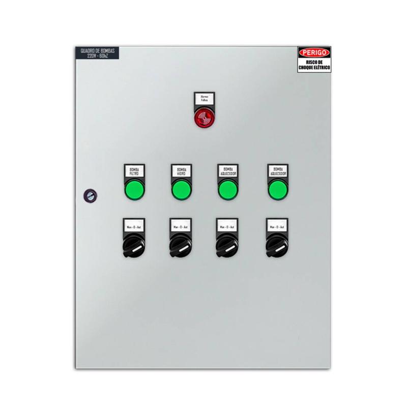 Quadro de Comando Automatizado para Piscina Wi-Fi | 4 Bombas