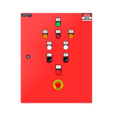 Quadro De Comando De Incêndio 2 Bombas 7,5cv + 1cv C/ Alarme