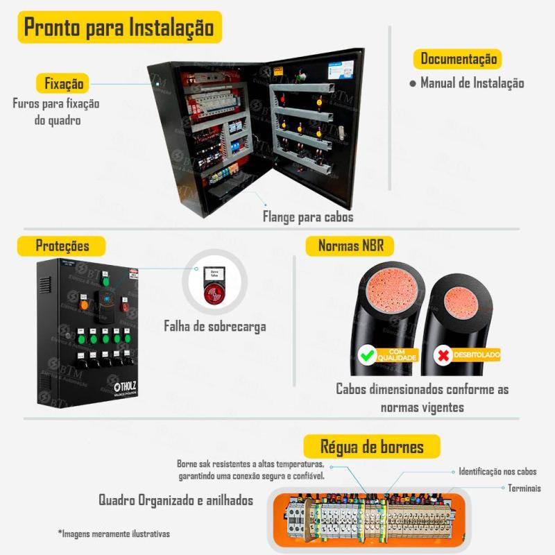 Quadro de comando Piscina C/ Tholz SmartPool | 5 bombas