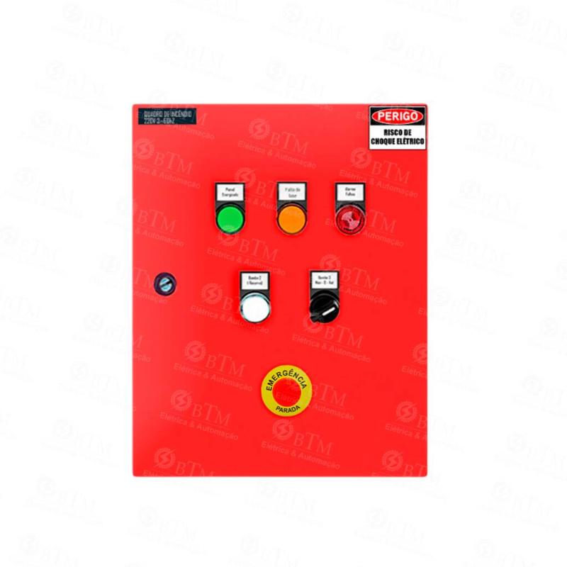 Quadro De Comando De Incêndio 5cv Trifásico C/alarme
