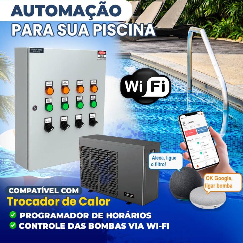 Quadro de Comando Automatizado para Piscina Wi-Fi | 4 Bombas